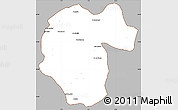 Gray Simple Map of Ben Slimane, cropped outside