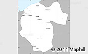 Gray Simple Map of Ben Slimane, single color outside