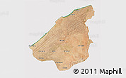 Satellite 3D Map of El Jadida, cropped outside