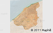 Satellite 3D Map of El Jadida, lighten