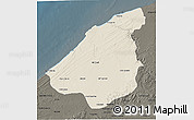 Shaded Relief 3D Map of El Jadida, darken