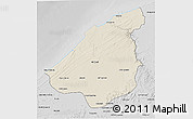 Shaded Relief 3D Map of El Jadida, desaturated