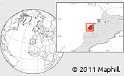 Blank Location Map of El Jadida, highlighted country
