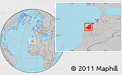 Gray Location Map of El Jadida