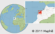 Savanna Style Location Map of El Jadida, highlighted country