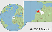 Savanna Style Location Map of El Jadida, highlighted parent region