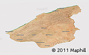 Satellite Panoramic Map of El Jadida, cropped outside