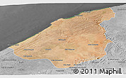 Satellite Panoramic Map of El Jadida, desaturated
