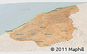 Satellite Panoramic Map of El Jadida, lighten