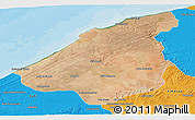 Satellite Panoramic Map of El Jadida, political outside