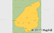 Savanna Style Simple Map of El Jadida, cropped outside