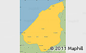 Savanna Style Simple Map of El Jadida