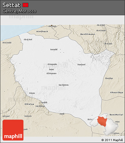 Classic Style 3D Map of Settat