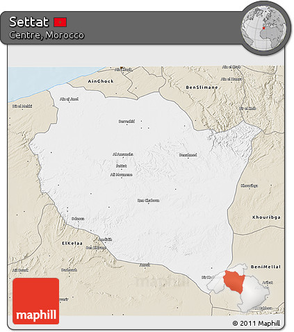 Classic Style 3D Map of Settat