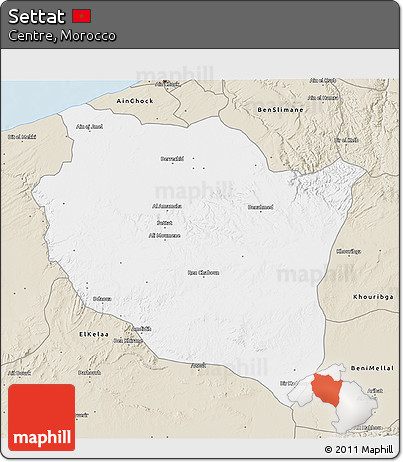 Classic Style 3D Map of Settat