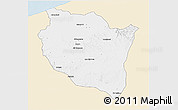 Classic Style 3D Map of Settat, single color outside