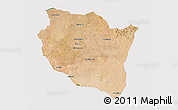 Satellite 3D Map of Settat, cropped outside