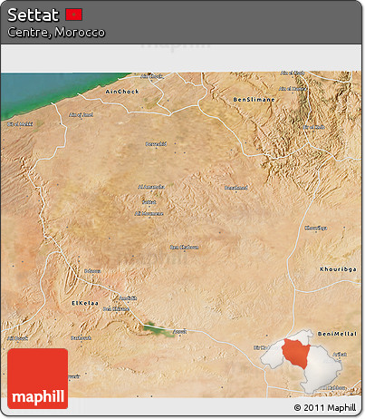 Satellite 3D Map of Settat