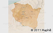 Satellite 3D Map of Settat, lighten