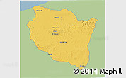 Savanna Style 3D Map of Settat, single color outside