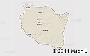 Shaded Relief 3D Map of Settat, cropped outside