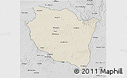 Shaded Relief 3D Map of Settat, desaturated