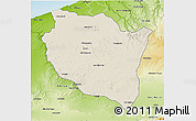 Shaded Relief 3D Map of Settat, physical outside