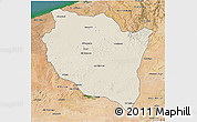 Shaded Relief 3D Map of Settat, satellite outside
