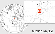 Blank Location Map of Settat, within the entire country