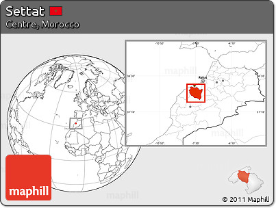 Blank Location Map of Settat