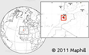 Blank Location Map of Settat, highlighted parent region, within the entire country