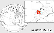 Blank Location Map of Settat, highlighted parent region