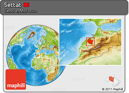 Physical Location Map of Settat