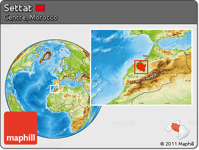 Physical Location Map of Settat