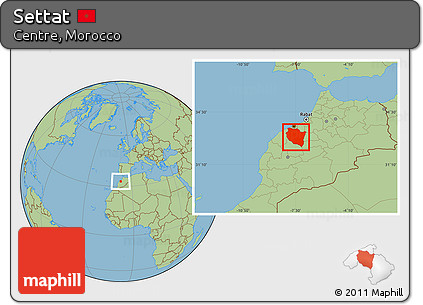 Savanna Style Location Map of Settat