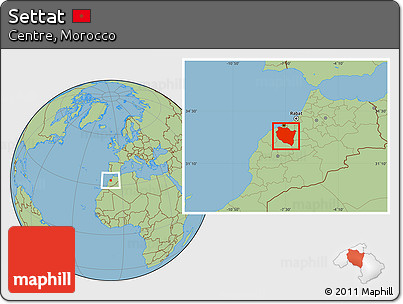 Savanna Style Location Map of Settat