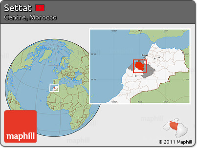 Savanna Style Location Map of Settat, highlighted country, highlighted parent region