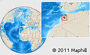 Shaded Relief Location Map of Settat, highlighted parent region, within the entire country