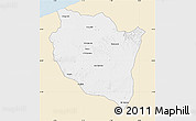 Classic Style Map of Settat, single color outside