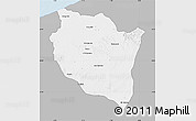 Gray Map of Settat, single color outside