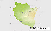 Physical Map of Settat, cropped outside