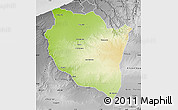Physical Map of Settat, desaturated