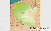 Physical Map of Settat, satellite outside
