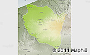 Physical Map of Settat, semi-desaturated