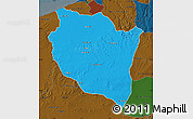 Political Map of Settat, darken