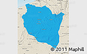 Political Map of Settat, shaded relief outside