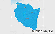 Political Map of Settat, single color outside