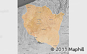 Satellite Map of Settat, desaturated