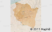 Satellite Map of Settat, lighten