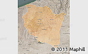 Satellite Map of Settat, semi-desaturated